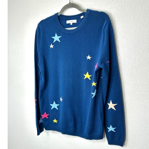 Chinti & Parker Navy Multi Star Long Sleeve Crewneck Sweater L - Picture 6 of 13